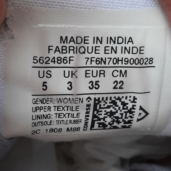 Converse Chuck Taylor All Star Low Top Sneaker Sparkle Double Tongue 5 - Picture 9 of 12